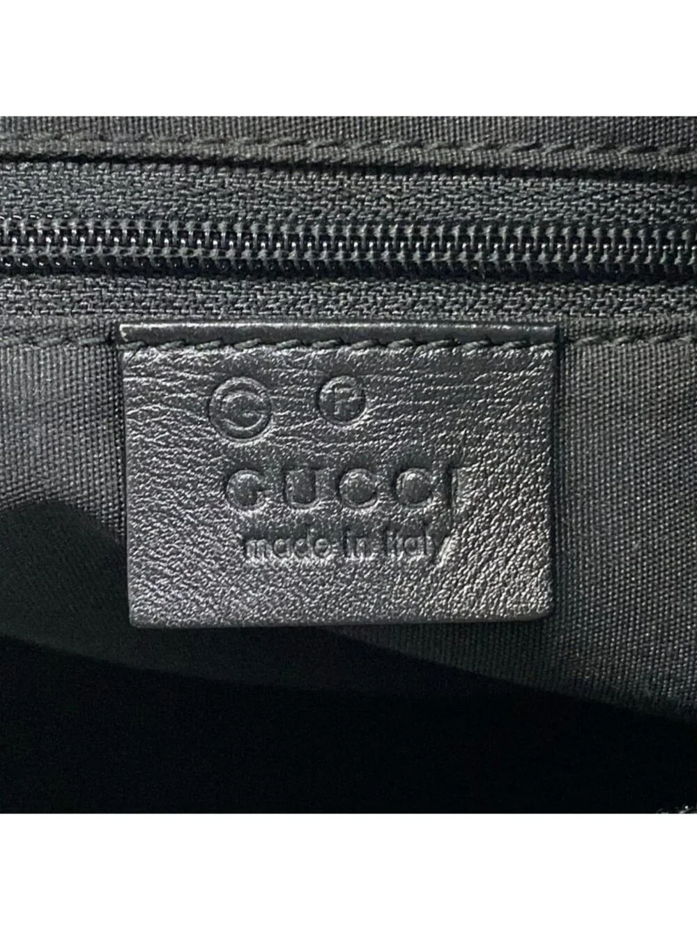 ★SOLD★ Gucci Shoulder Bag GG Pattern Green Black Leather - Picture 8 of 15